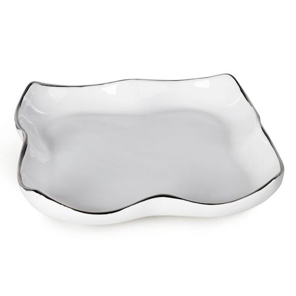 PATERA TONY/PAT/01 25x6cm 477835 BIAŁA+SREBRO EUROFIRANY