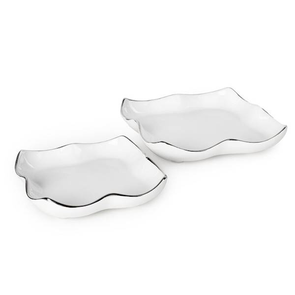 PATERA TONY/PAT/01 25x6cm 477835 BIAŁA+SREBRO EUROFIRANY