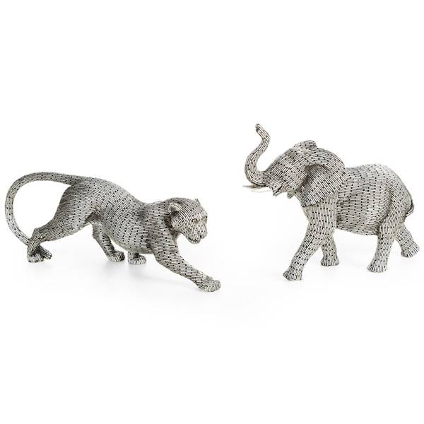 FIGURKA ZURI/1/FIG/01 34x8x12cm 486112 PANTERA SREBRNA EUROFIRANY