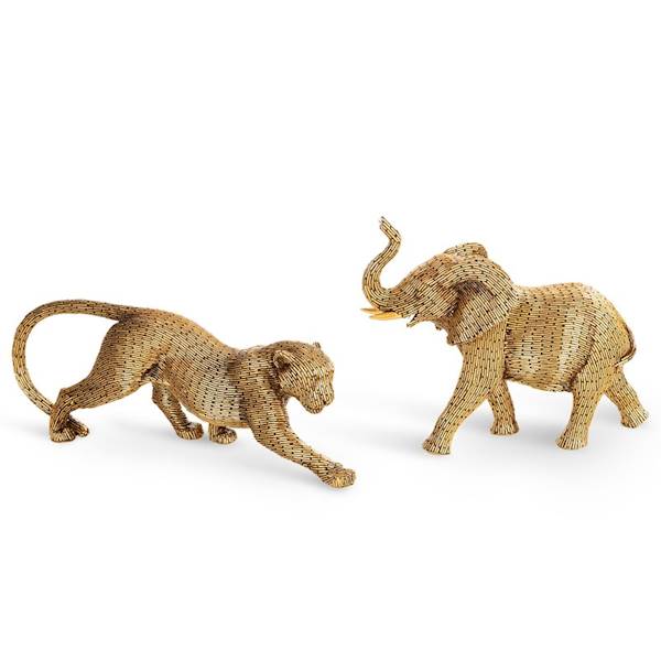 FIGURKA ZURI/2/FIG/01 34x8x12cm 486115 PANTERA ZŁOTA EUROFIRANY