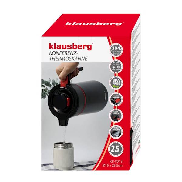 KLAUSBERG TERMOS KONFERENCYJNY 2,5L KB9013 CZARNY