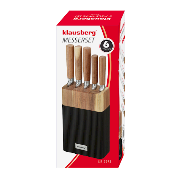 KLAUSBERG NOŻE KUCHENNE 5 SZTUK W KLOCU KB7981