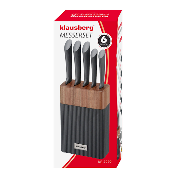 KLAUSBERG NOŻE KUCHENNE 5 SZTUK W KLOCU KB7981