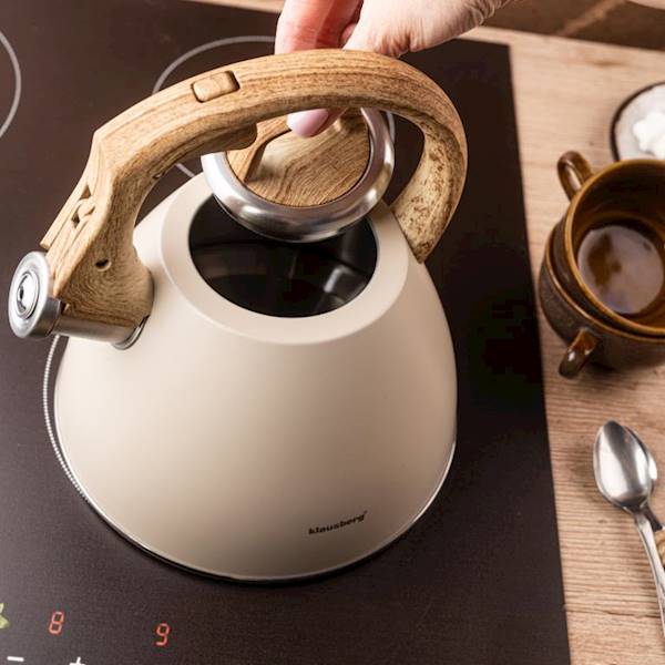 KLAUSBERG CZAJNIK 2,5L KB7954 SZARY+IMITACJA DREW.