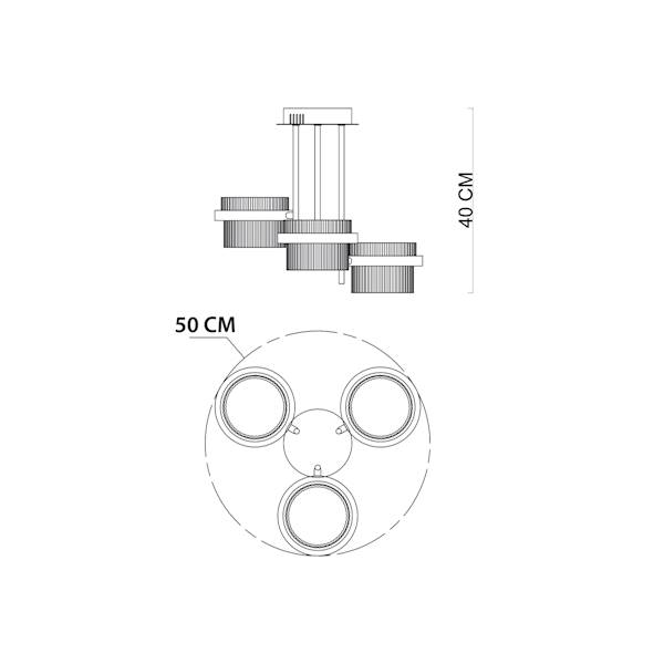 ITALUX TIARA PND-77362-3-24W-GD 2603lm 3000K ZŁOTY