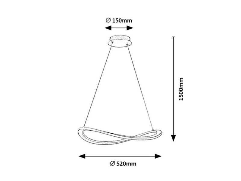 RAB.72281 KALLIRA LAMPA WISZ. LED 40W 3000K ZŁOTA