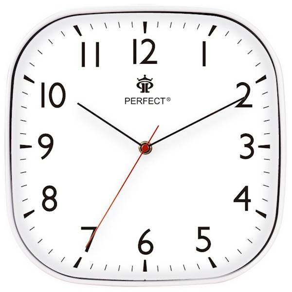 VOL.ZEGAR ŚCIENNY PERFECT FX-5803 27,5x27,5 BIAŁY