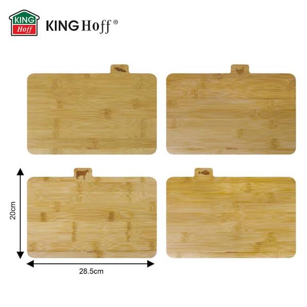 KINGHOFF ZESTAW 4 DESEK BAMBUS.+STOJAK KH2010