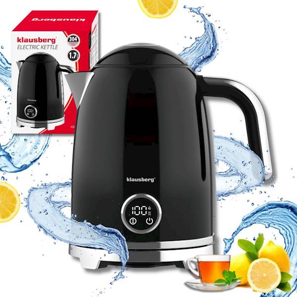 KLAUSBERG CZAJNIK ELEKT. 1,7L CZARNO/CHROM KB9027