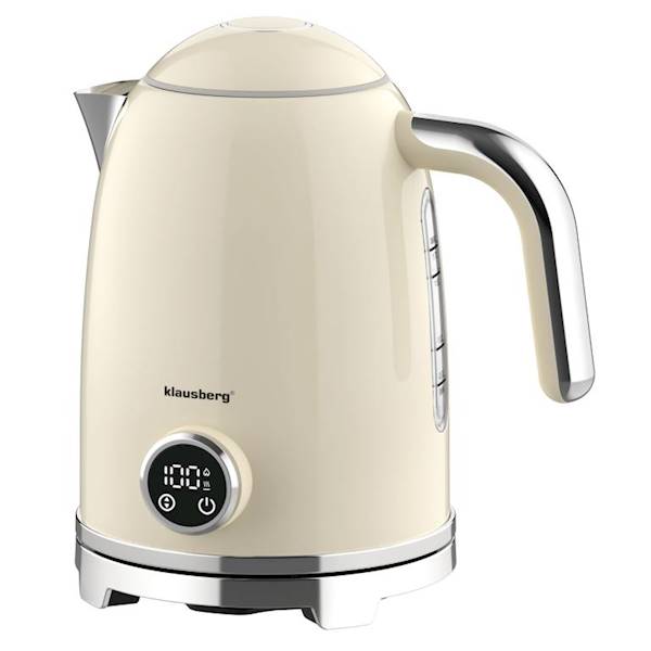 KLAUSBERG CZAJNIK ELEKT. 1,7L BEŻOWO/CHROM. KB9028