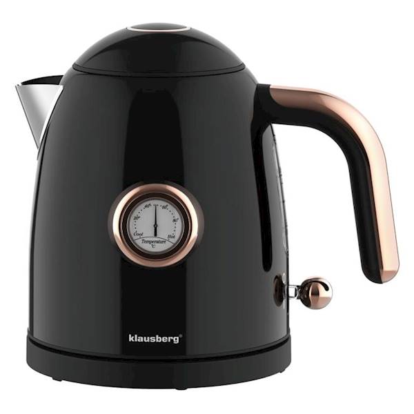 KLAUSBERG CZAJNIK ELEKT. 1,0L CZARNO/ZŁOTY KB9017