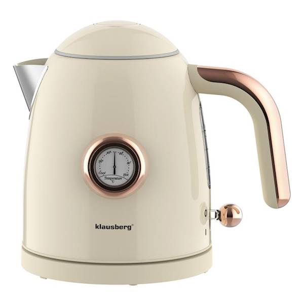 KLAUSBERG CZAJNIK ELEKT. 1,0L BEŻOWO/ZŁOTY KB9018