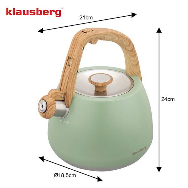 KLAUSBERG CZAJNIK 2,5L KB9039 ZIELONY