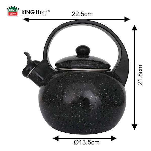 KINGHOFF CZAJNIK 2,0L KB2039 EMALIOWANY CZARNY