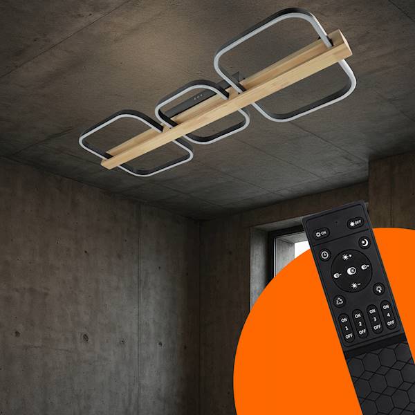 SMART LAMPA SUFIT.LT006 68W+TUYA+PILOT 7263 CZARNA