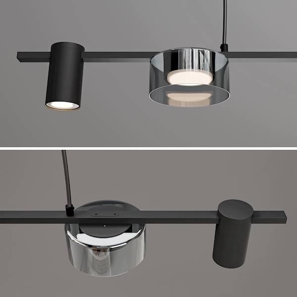 SMART LAMPA WISZ.2xGX53 3xGU10 7358 CZARNA
