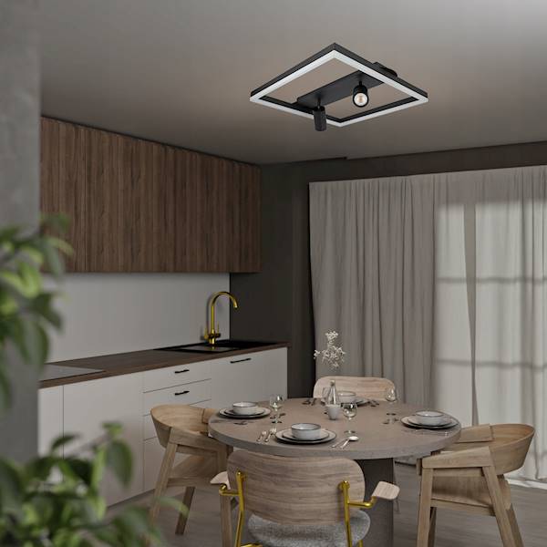 SMART LAMPA SUFIT.GU10+LED 38W 7940 4000K CZARNA