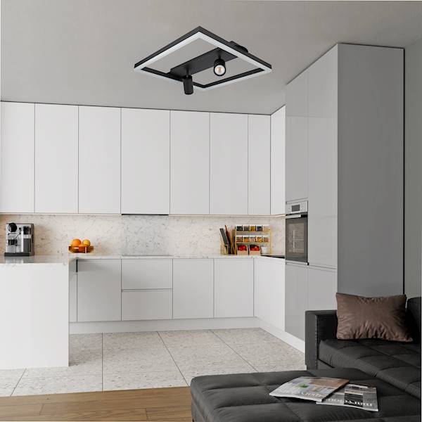 SMART LAMPA SUFIT.GU10+LED 38W 7940 4000K CZARNA