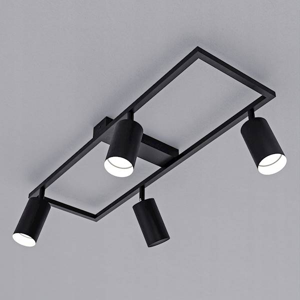 SMART LAMPA SUFIT.4xGU10 1814 RAMKA CZARNA