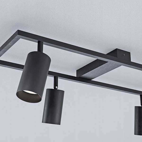 SMART LAMPA SUFIT.4xGU10 1814 RAMKA CZARNA
