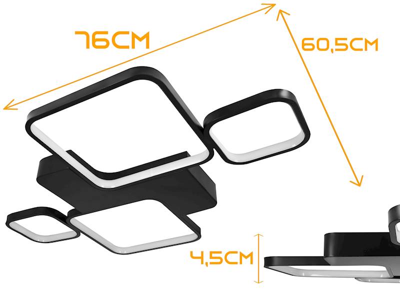 SMART LAMPA SUFIT.LED 128W 6924 CCT CZARNA