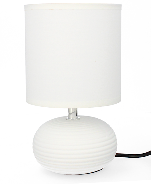 K.LAMPKA CERAMICZNA+ABAŻUR 23cm 1xE14 LK7B BIAŁA