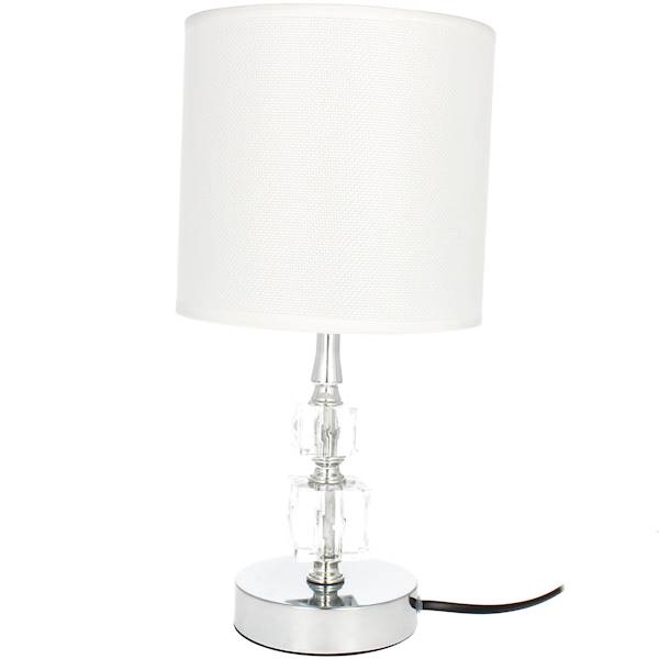 K.LAMPKA CERAMICZNA+ABAŻUR 31cm 1xE14 LK19B BIAŁA