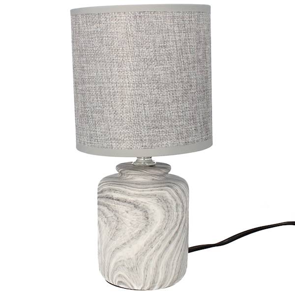 K.LAMPKA CERAMICZNA+ABAŻUR 27cm 1xE14 LK13S SZARA 