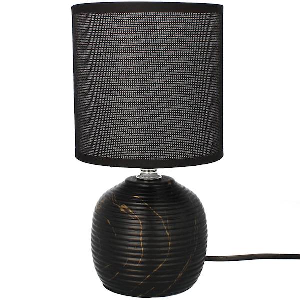 K.LAMPKA CERAMICZNA+ABAŻUR 25cm 1xE14 LK11C CZARNA