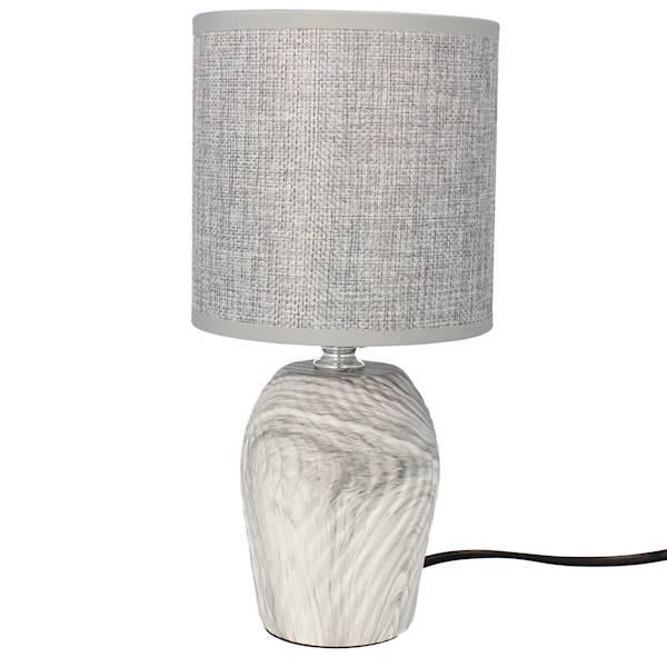 K.LAMPKA CERAMICZNA+ABAŻUR 27cm 1xE14 LK14S SZARA 