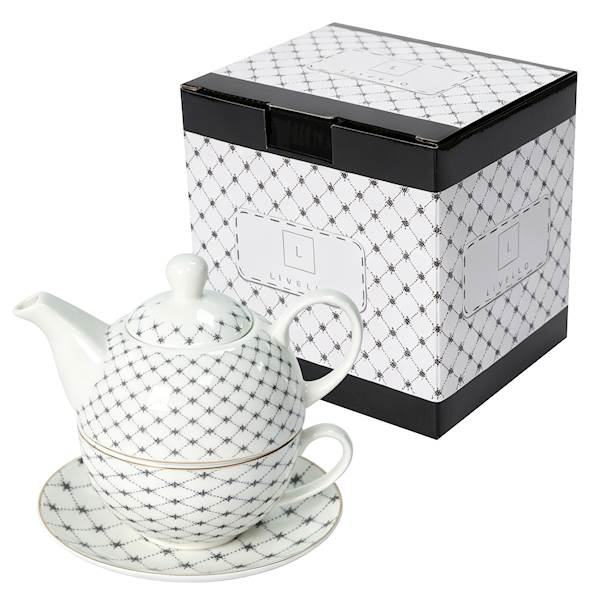 DUO CZAJNICZEK 400ml+FILIŻANKA 250ml+SPODEK CR5-05
