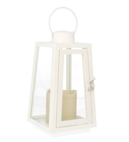 K.LATARNIA LED LRN17W 11x11x21,5cm BIAŁA