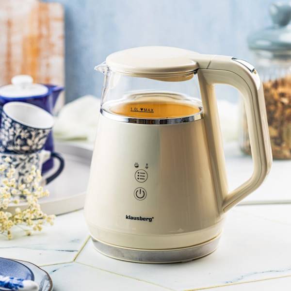 KLAUSBERG CZAJNIK ELEKT. 1,0L BEŻ KB7893