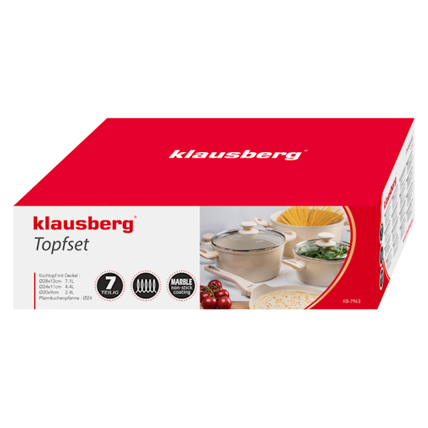 KLAUSBERG ZESTAW GARNKÓW 7EL. MARMUREK KB-7963