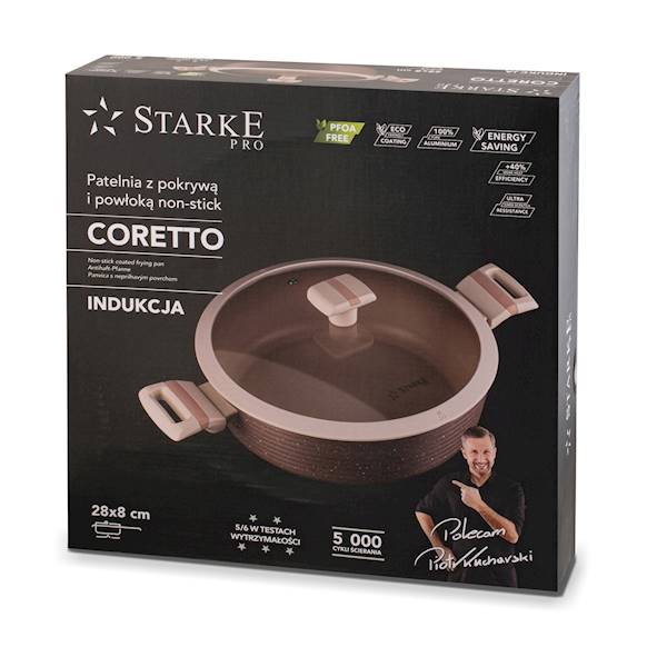TA.STARKE CORETTO PATELNIA 28x8cm BEŻ