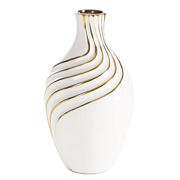 EU.WAZON ESTELA/WAZ/02 14x14x25cm 485683 BIAŁO/ZŁ.