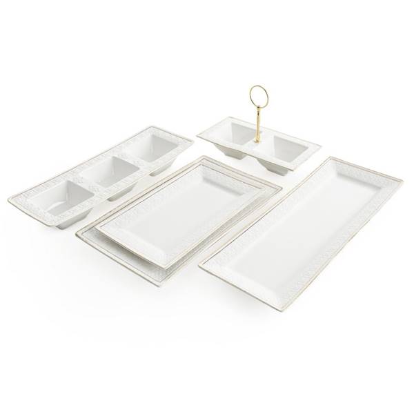 EU.PATERA OLIVIA/PAT/03 31x19x2cm 478524 BIAŁA+ZŁ.