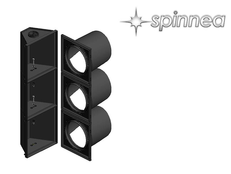 TS Obudowa sygnalizatora 3x300mm kpl.  BLACK