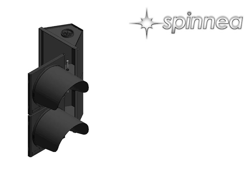 TS Obudowa sygnalizatora 2x300mm kpl. BLACK