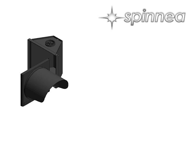 TS Obudowa sygnalizatora 1x200mm kpl. BLACK