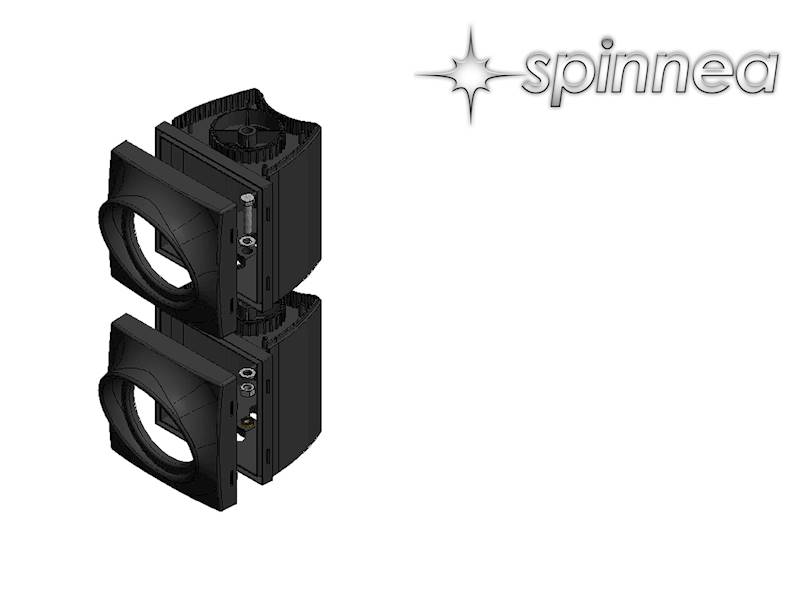 TS1 Obudowa sygnalizatora 2x100mm kpl. BLACK