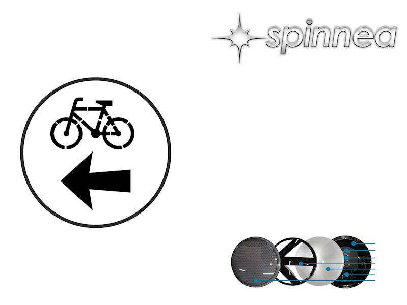 Symbol - rower-lewo, 200mm, R/Y/G NEGATYW