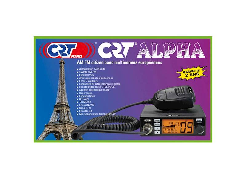 CB radio CRT ALPHA AM/FM 12/24V VOX