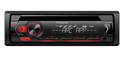 Radio PIONEER CD DEH-S 120UB czerwony USB