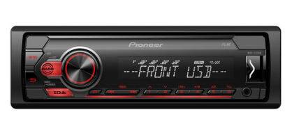 Radio PIONEER MVH-S 120 UB  USB czerwony