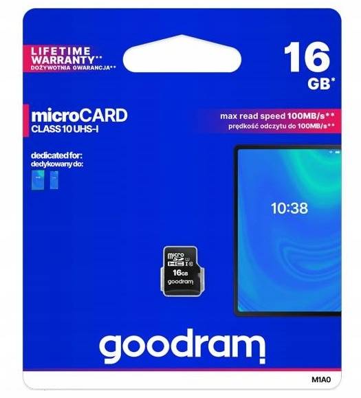 Karta pamięci micro SD 16GB 10CLASS GOODRAM