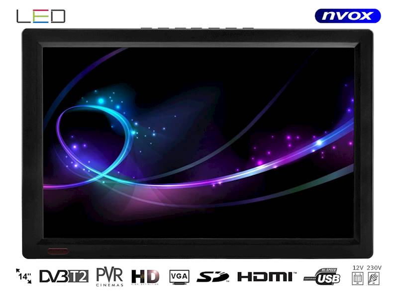 TV NVOX DVBT 14" 12/24/230V