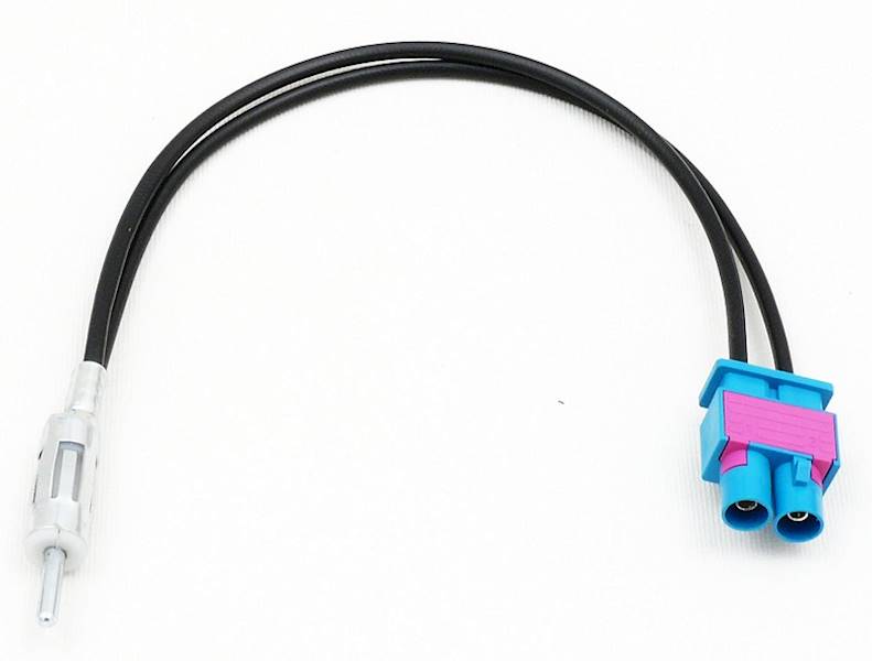 8518/D Red.ant.double-FAKRA wtyk(m)wtyl DIN