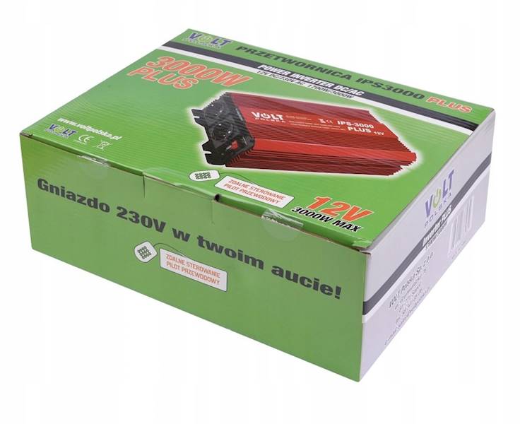 Przetwornica napiecia 12/230/3000W PLUS+PILOT