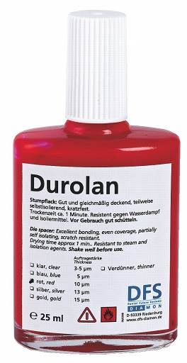 LAKIER DYSTANSOWY CZERWONY 25ML DUROLAN